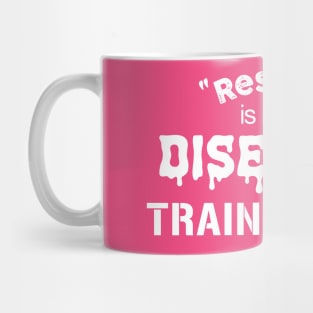 Rescued is not a disease, train your dog - dark shirt version Mug